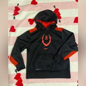 Nike Kids Black and Red Football Hoodie